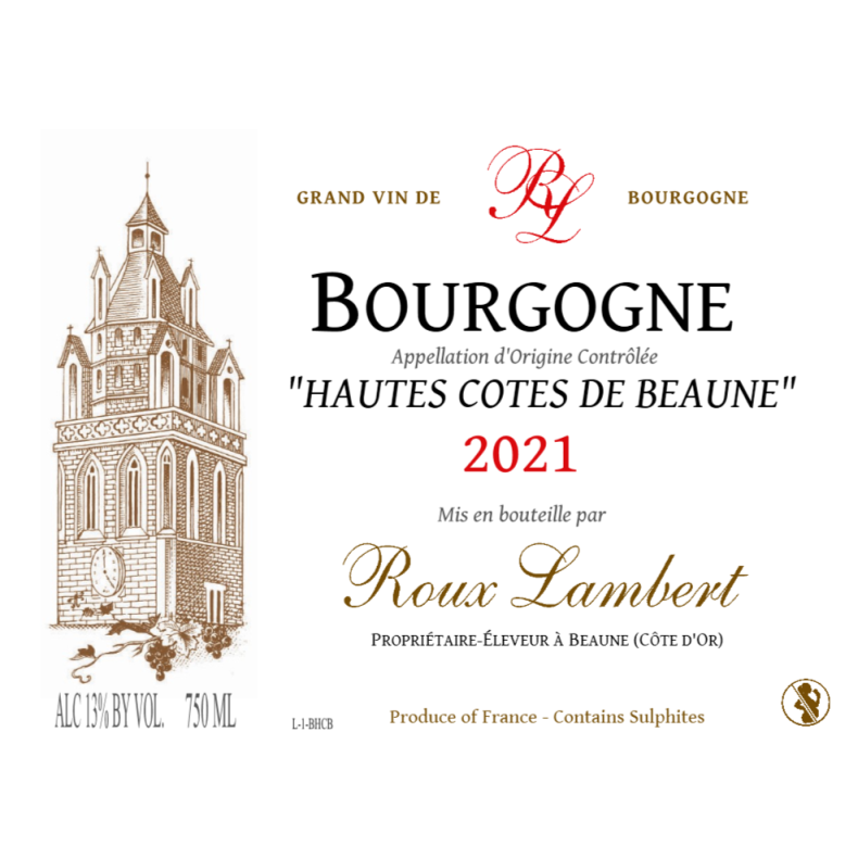 Bourgogne Hautes Ctes de Beaune (2021) Roux Lambert